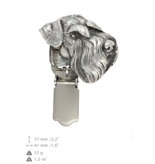 Sznaucer clipring posrebrzany Art-Dog